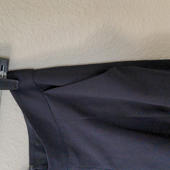 Long navy dress skirt with pockets - Picture 4 of 7